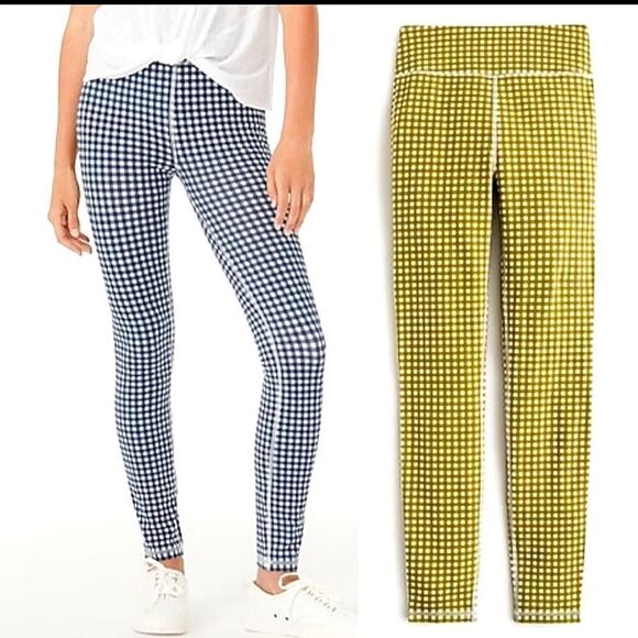 NWT J CREW Gingham Leggings - Picture 1 of 11